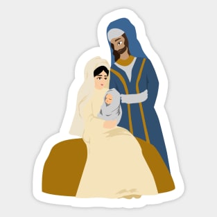 Family Mary Joseph Baby Jesus Sticker